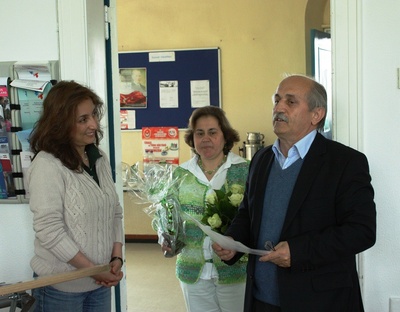 Nagihan Dalkanat, Emine Bitek, Dr. Cebel Küçükkaraca (von links nach rechts)